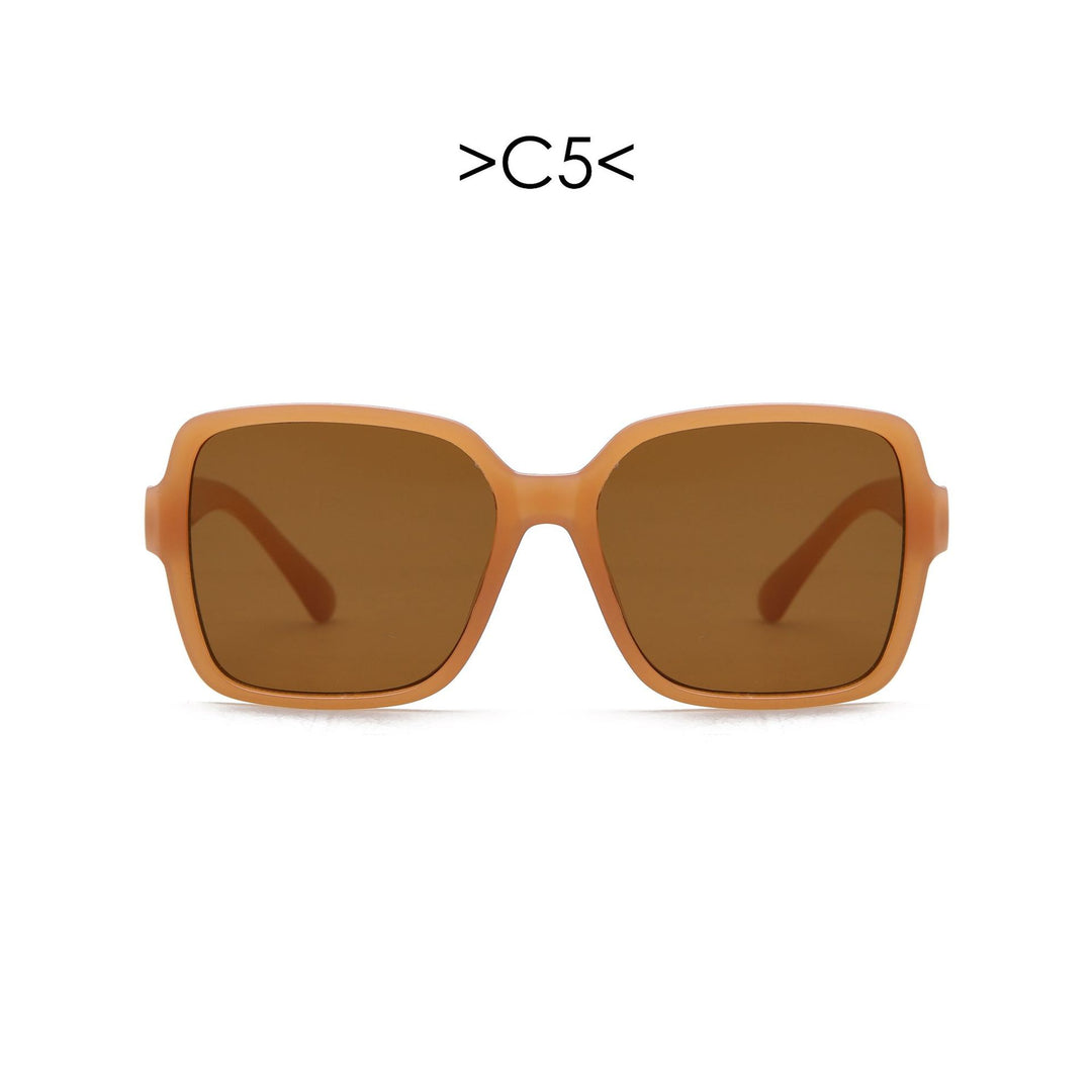 Dame oversized solbrille med geometrisk design Skanto