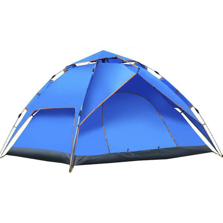 Camping-telt med utvidbart innvendig rom og værbestandig materiale Skanto