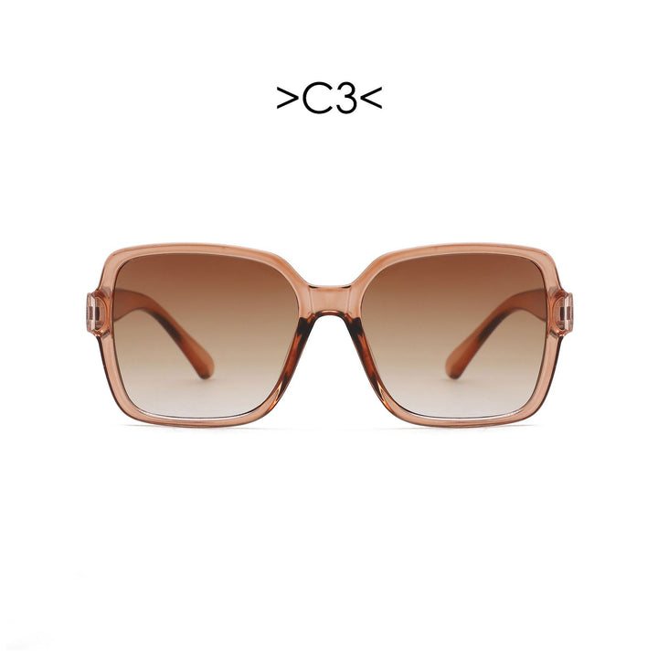 Dame oversized solbrille med geometrisk design Skanto