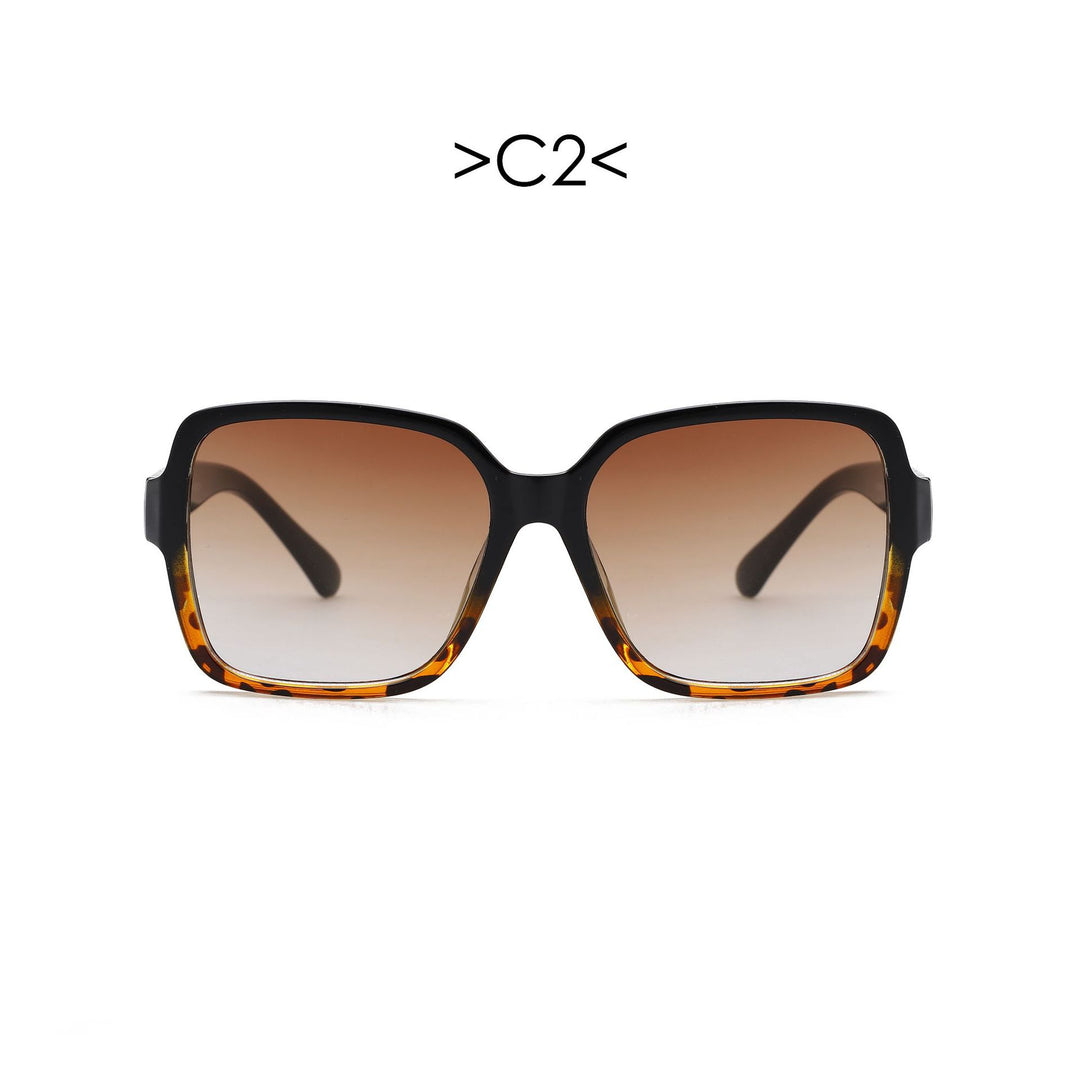 Dame oversized solbrille med geometrisk design Skanto