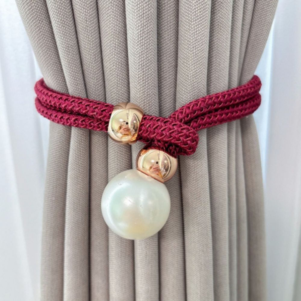 Skanto | Lyst Perle Gardin Snor Tilbake | 2 Pcs Sett