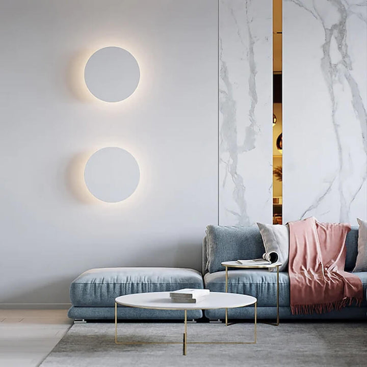 Skanto | GlowOrb Minimalistisk Rund LED Vegglampe | Fargevariasjon | Dimmbar Lys