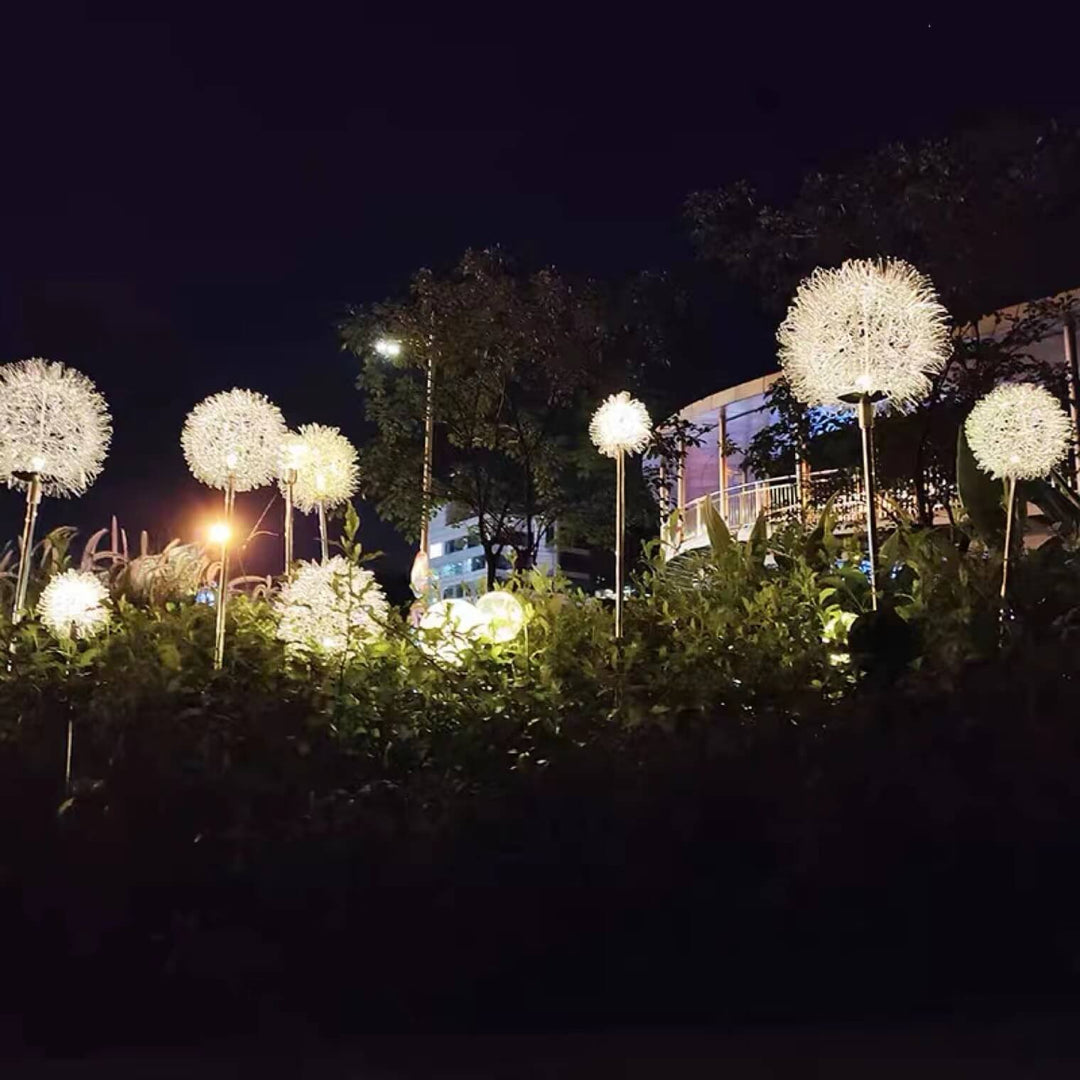 Solar Dandelion Aluminiumtråd Globe Lys LED Utendørs Vanntett Luminøs Hageinnsetting Bakkelys Landskapslys | Skanto