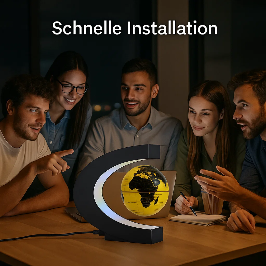 Skanto | AstroGlobe LED Verdens Globe – Flytende Globe Lampe med Magnetisk Oppheng