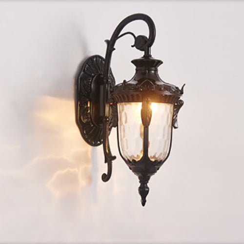 Europeisk Deluxe-lykt, vanntett utendørs vegglampe med 1 lyskilde