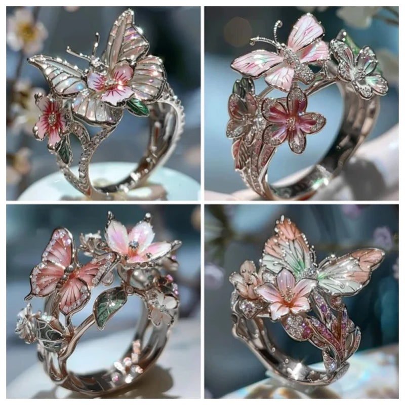 Butterfly flower ring | Skanto
