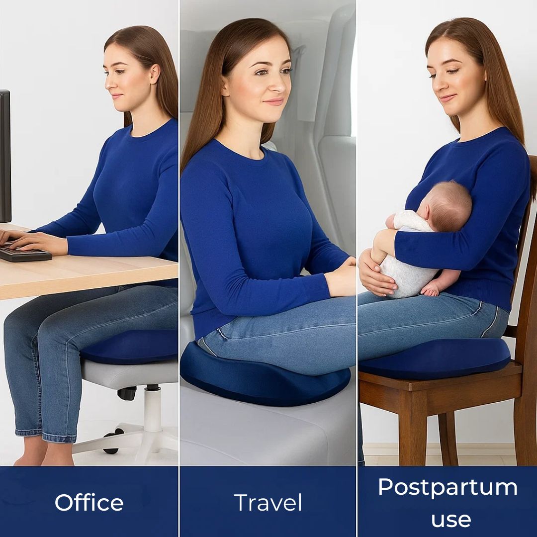 SitRelief | Donut-sittepute – Halebein- & hemorroide lindring – Minne-skum – Vaskbar trekk – Kontor, reise, etter fødselen bruk Skanto