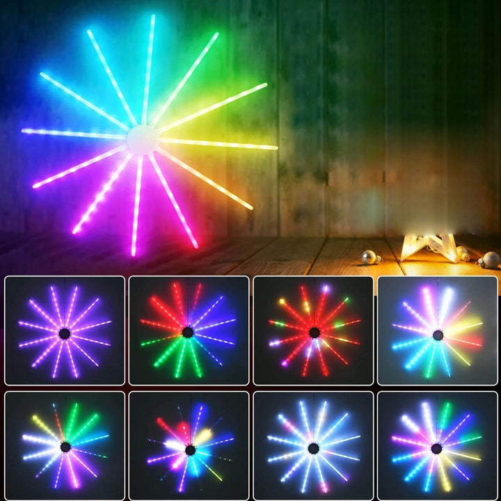 Skanto | Kreativ RGB Illusjon Vannmølle Fyrverkeri LED Lyskæde