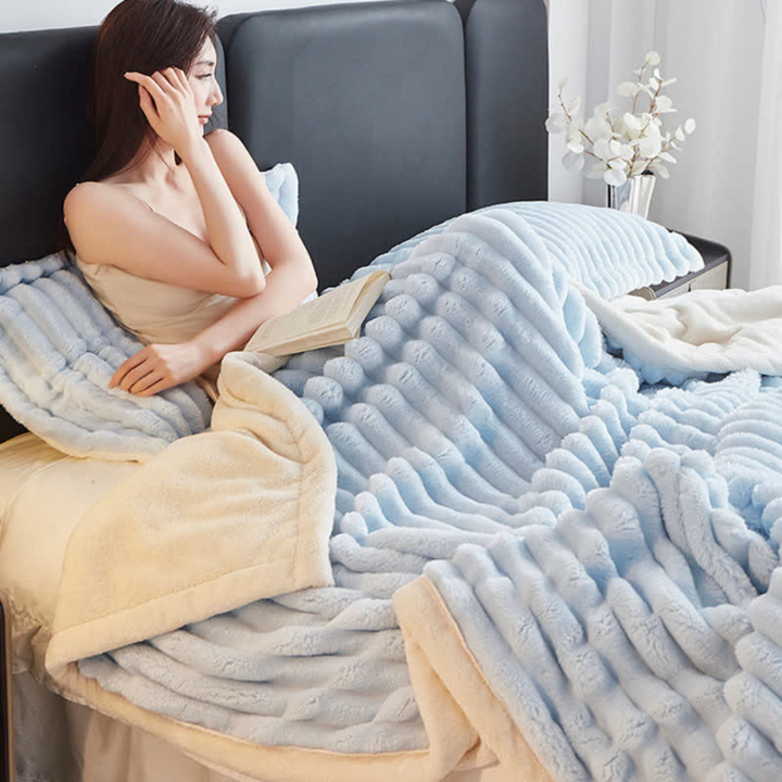Skanto | Snuggly falsk pels fleece-teppe