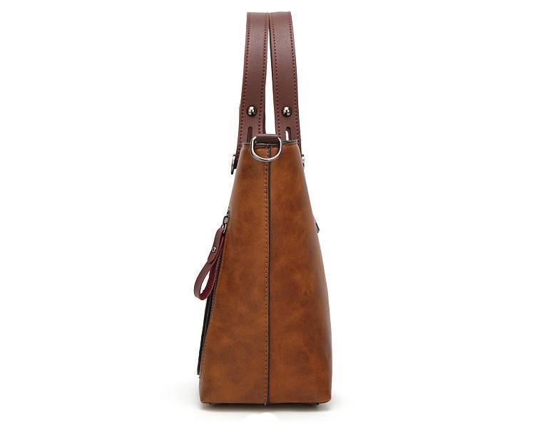 Cera - Dobbel Frontlomme Vintage Tote Håndveske | Skanto
