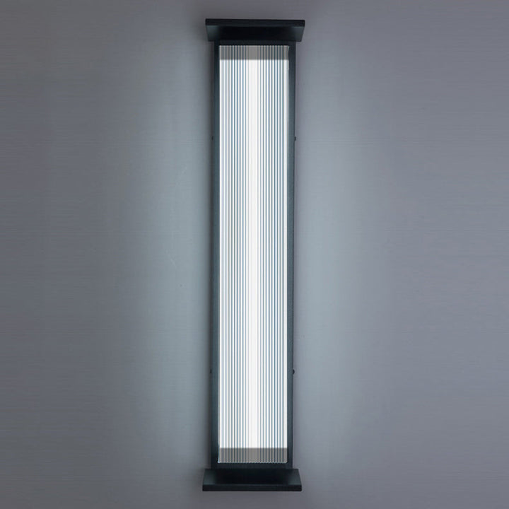 Moderne Minimalistisk Vanntett Rektangulær Rustfritt Stål Akryl LED Vegglygte Lampe For Utendørs Patio | Skanto