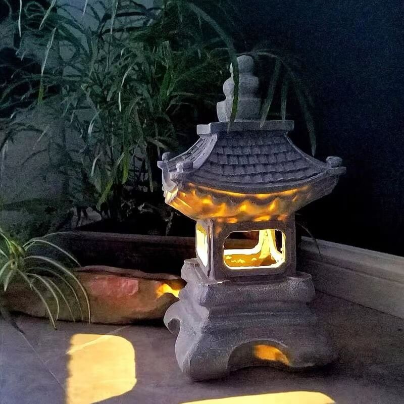 Solcelletårn Resin LED utendørsbelysning