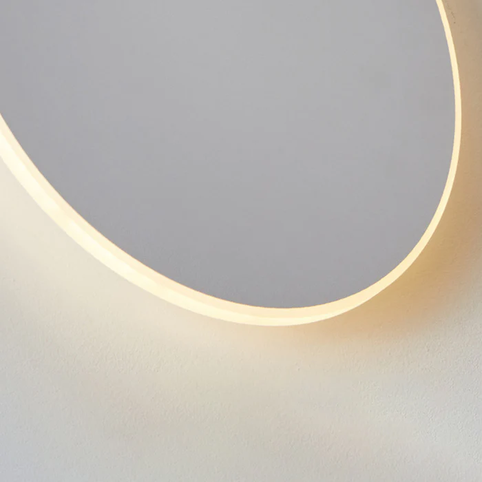 Elegant LED vegglys for utendørs bruk - Minimalistisk rund design | Skanto