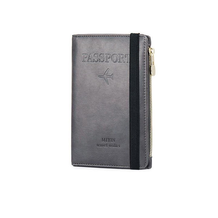 Men's Leather Passport Wallet with RFID Blocking | Skanto