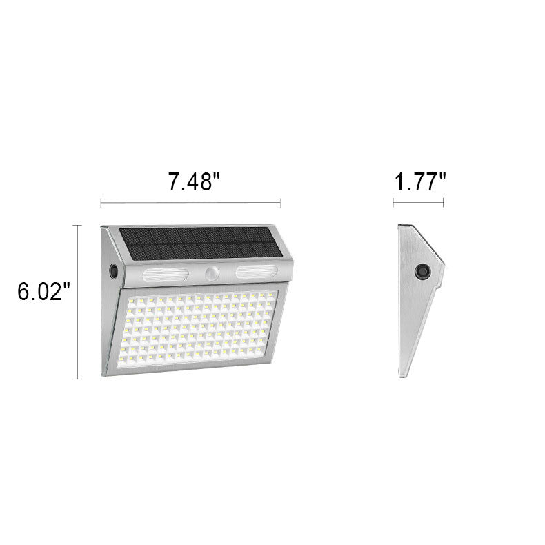 Solargenerator Induksjon Rustfritt Stål Trapezoidal LED Utendørs Vanntett Vegglampe | Skanto