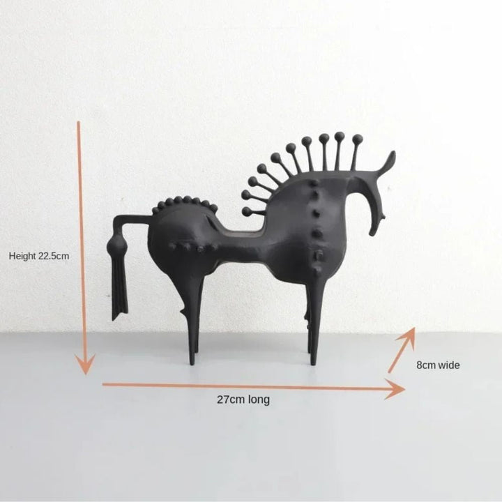 Abstrakt Metall Hest Skulptur | Skanto