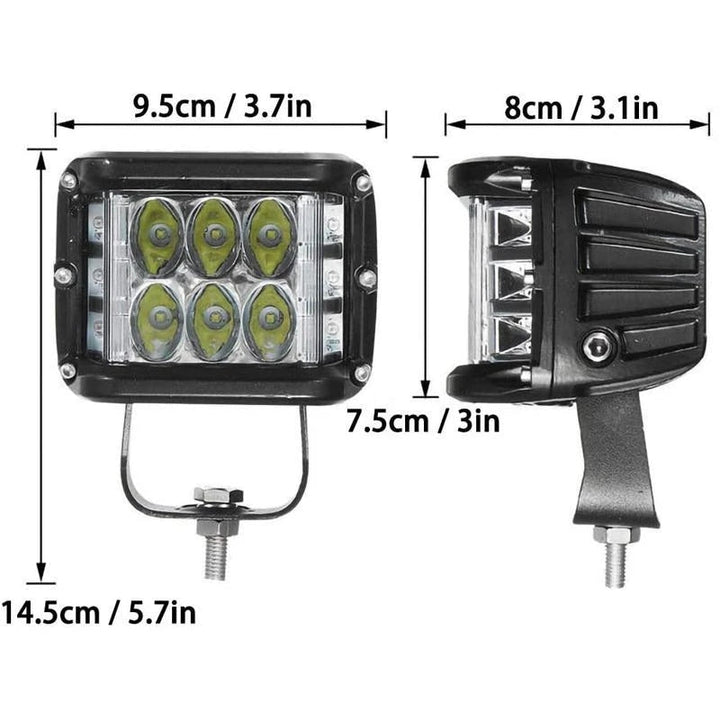 LED strobelys med tre sider for bil | Skanto