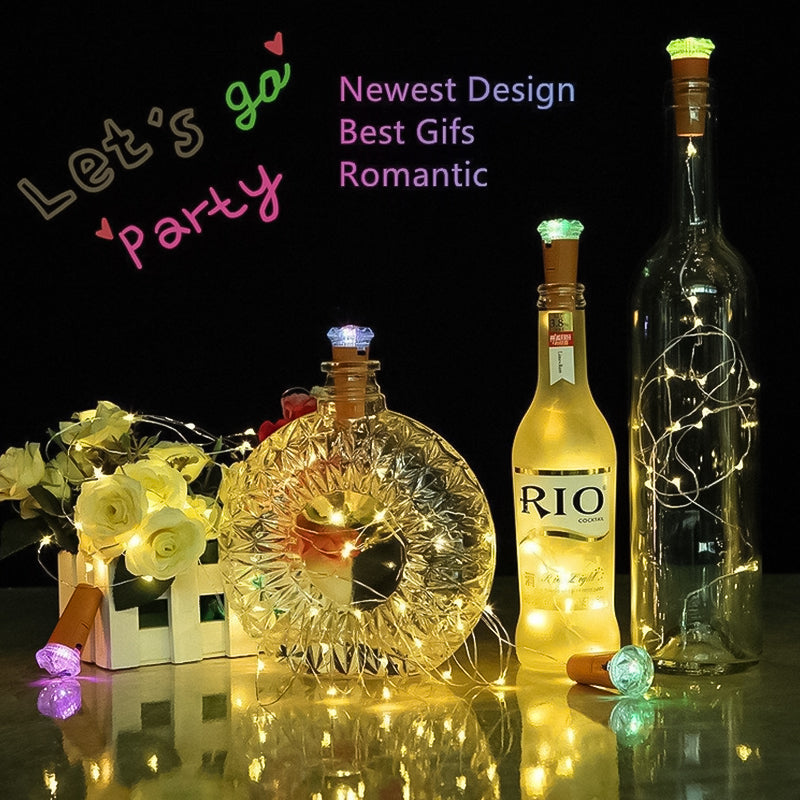 Skanto | LED Flaske Lys Kork Natt Lys DIY Dekor Gave