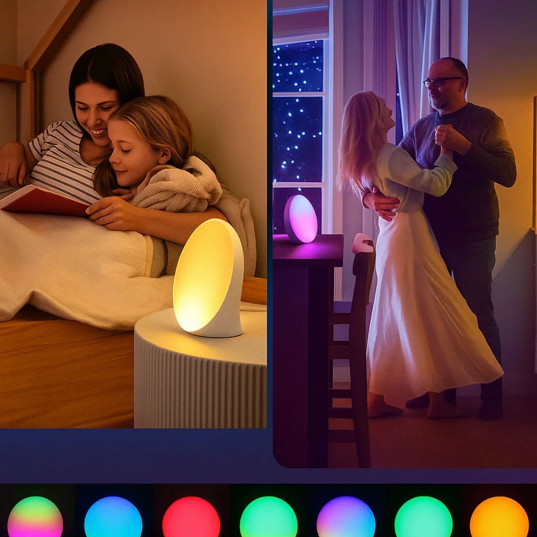 LumiRise | Soloppgang Vekkerklokke – Naturlig Vekke Lys – Ambient Belysning – Ideell for Mørke Morgener Skanto