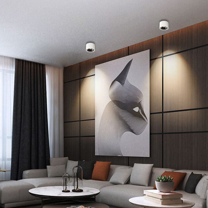 Skanto | Origo Minimalistisk LED Taklampe - Justerbar Rund Innfelt Lampe