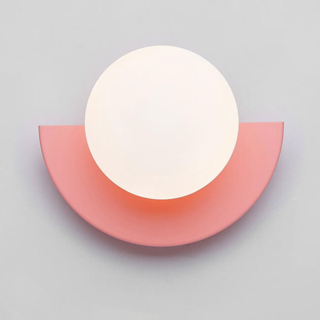 Skanto | Glass Globe Wall Light with Colourful Base