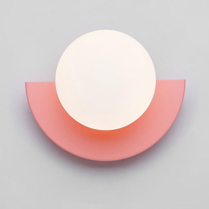 Skanto | Glass Globe Wall Light with Colourful Base