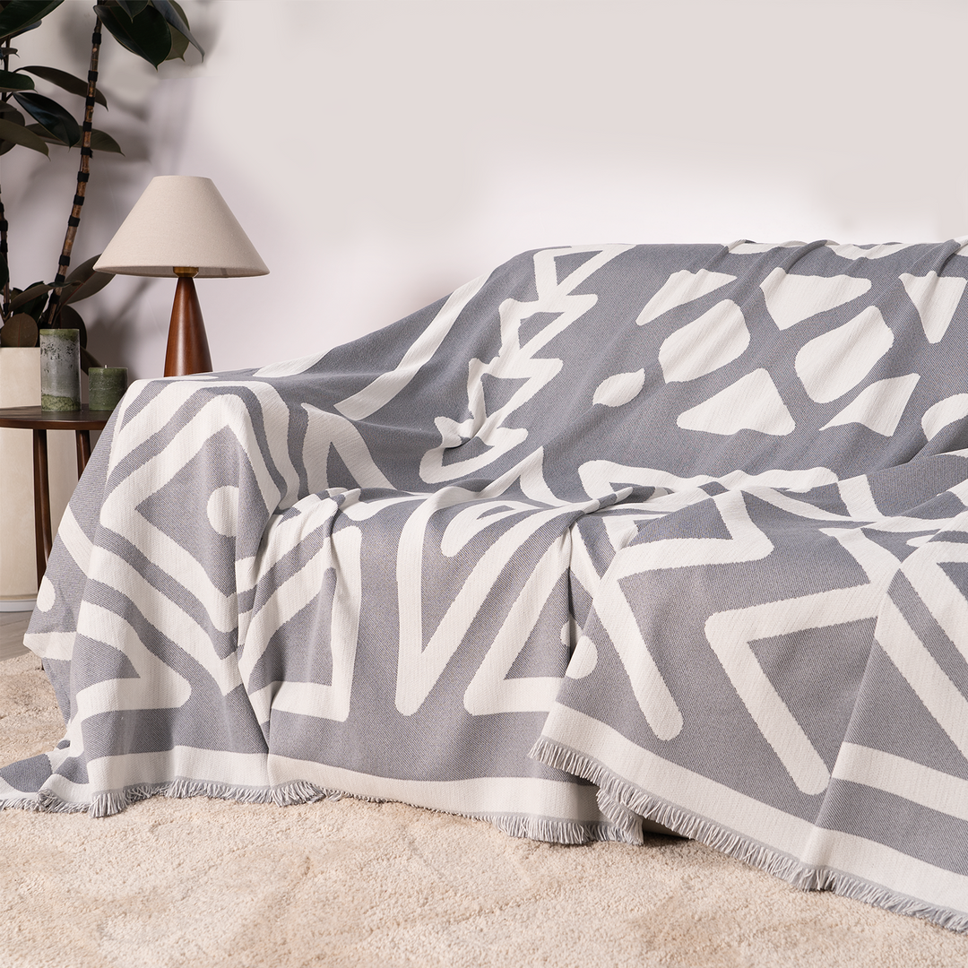 Geometrisk Boho Stil Sofa Trekk - Moderne, Stilig & Holdbar Sofa Beskyttelse | Skanto