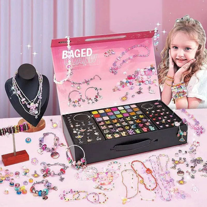 Skanto | Kreativt armbåndssett for jenter med glitrende charms