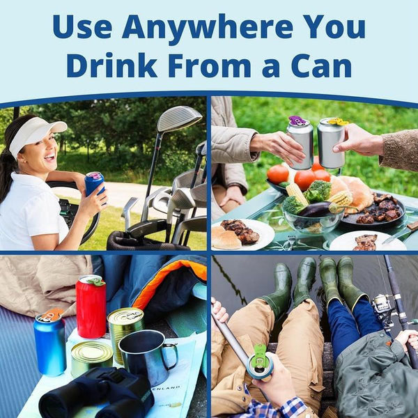 Skanto | Beverage Barricade 2.0 – Snap-On Can Lokket med Tab Åpner & Spillvakt