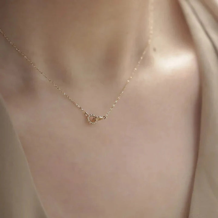 Skanto | 14K S925 Sammenflettede Diamant Sirkler Halskjede