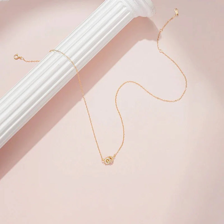 Skanto | 14K S925 Sammenflettede Diamant Sirkler Halskjede