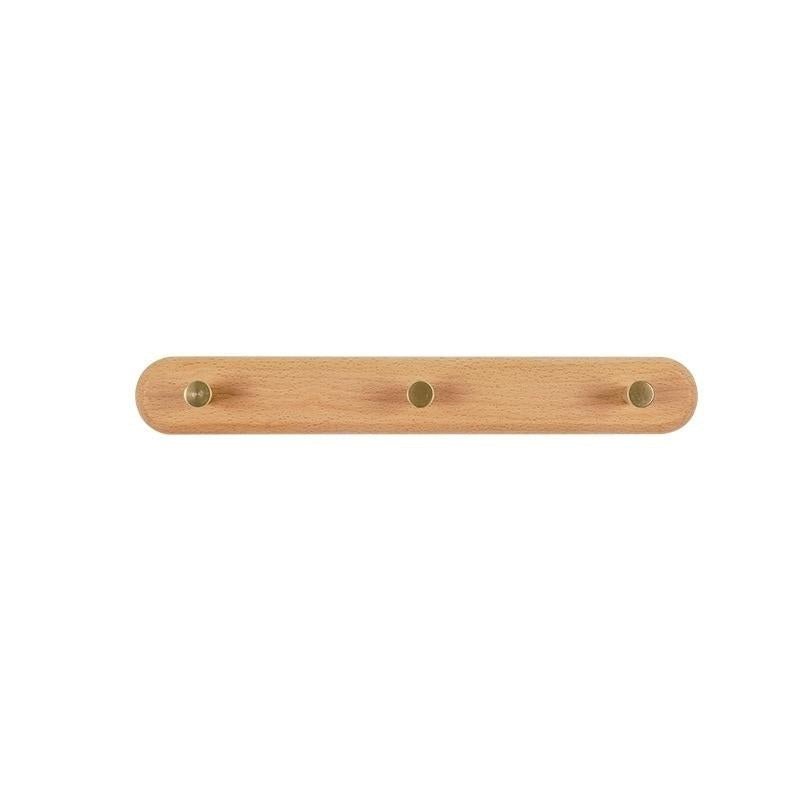 Skanto | WandHout – Minimalistisk treveggskleshenger med messing kroker