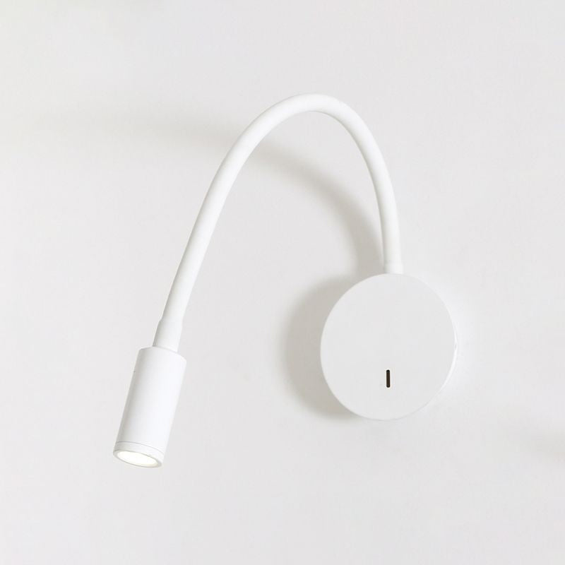 Justerbar sylinder lesing vegglampe moderne silikon og metall LED svart/hvit sconce lampe | Skanto