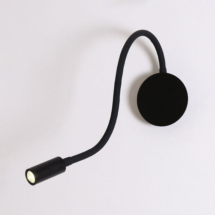 Justerbar sylinder lesing vegglampe moderne silikon og metall LED svart/hvit sconce lampe | Skanto