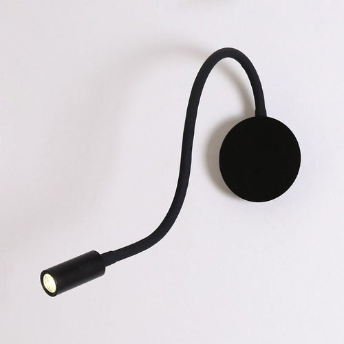 Justerbar sylinder lesing vegglampe moderne silikon og metall LED svart/hvit sconce lampe | Skanto