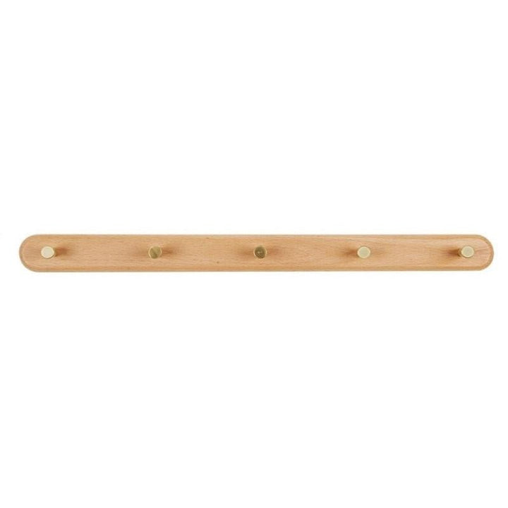 Skanto | WandHout – Minimalistisk treveggskleshenger med messing kroker