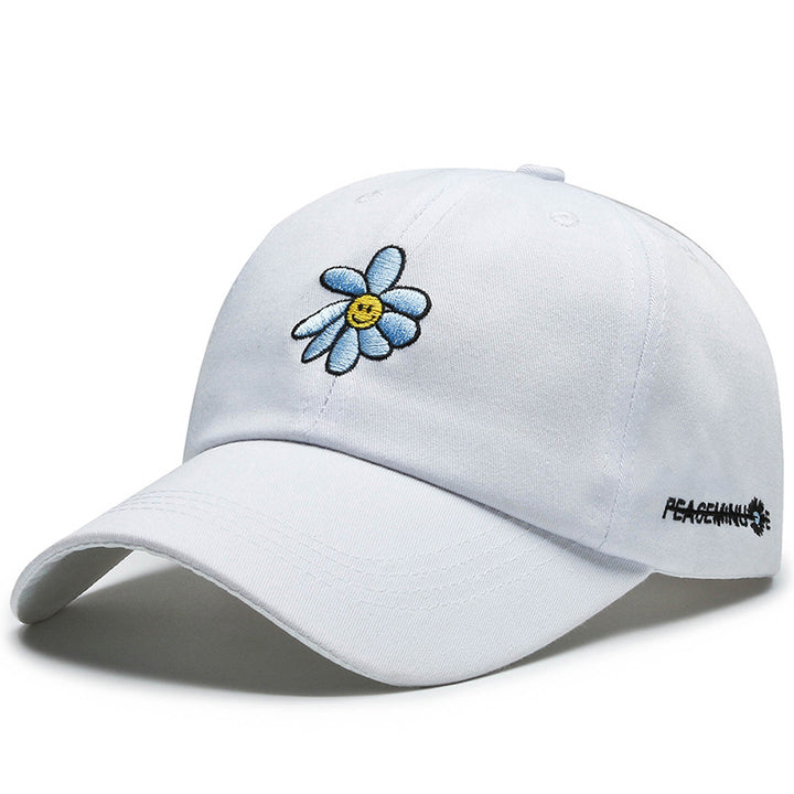 Kvinne Brodert Blomster Baseball Caps Skanto
