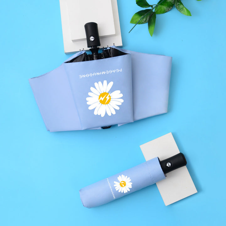 Damer Sammenleggbar Paraply med blomsterdesign Skanto