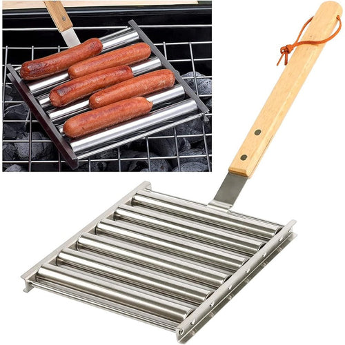 Roterende Pølsegrillstativ med Detachable Trehåndtak Skanto