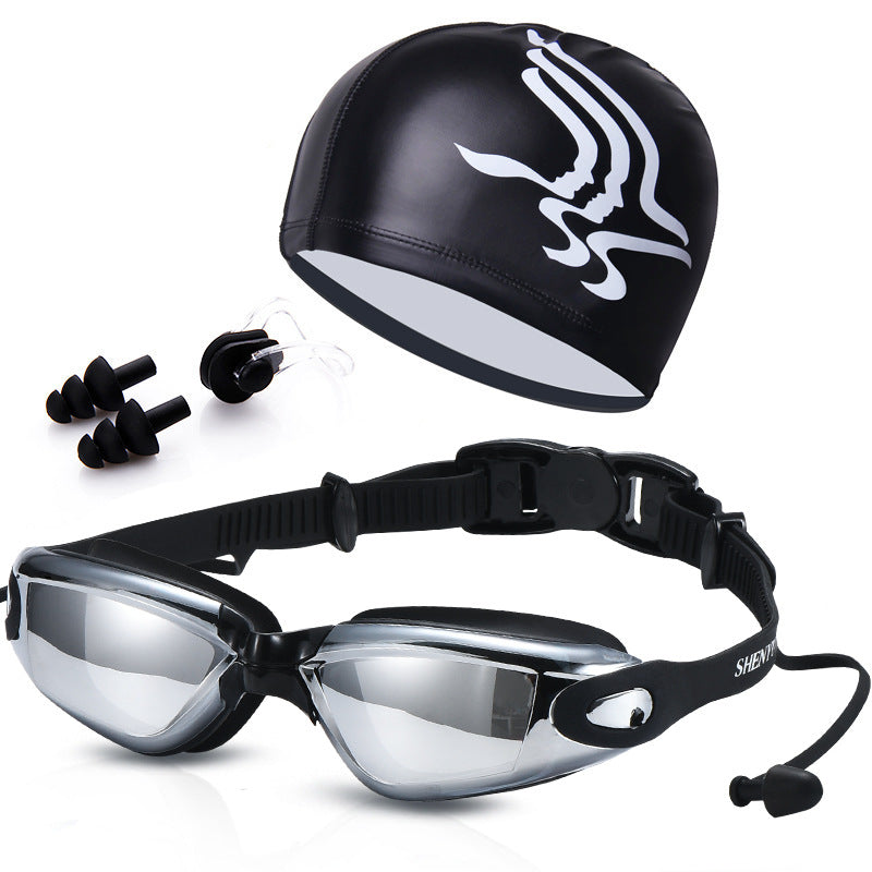 Svømme sett med komfort svømmebrille og trendy svømmehette Skanto