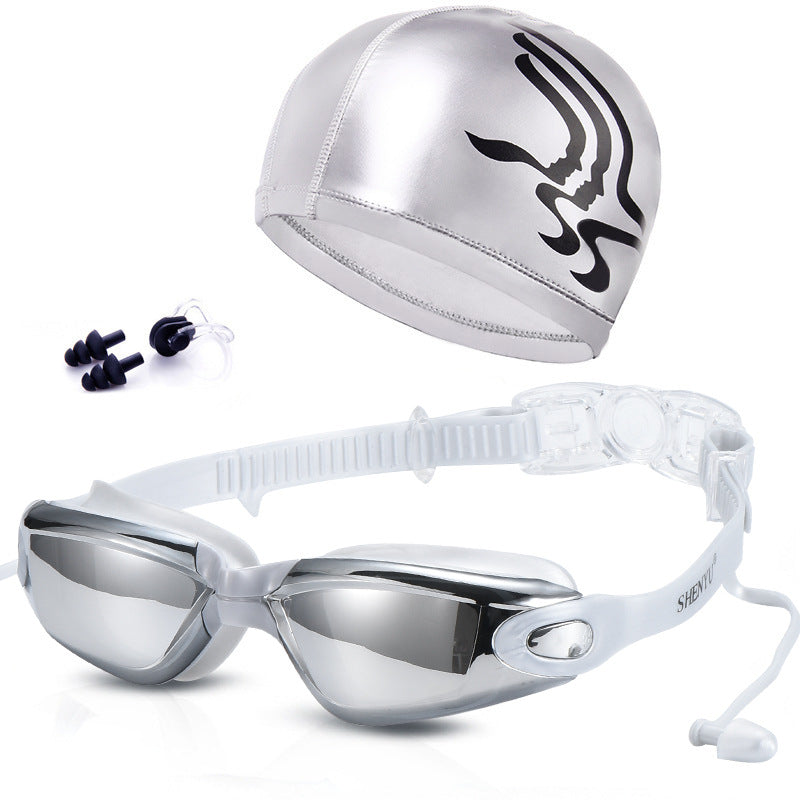 Svømme sett med komfort svømmebrille og trendy svømmehette Skanto