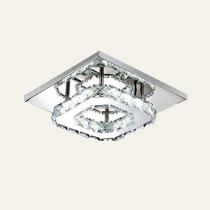 Moderne LED-Deckenleuchte med Kristalloptik