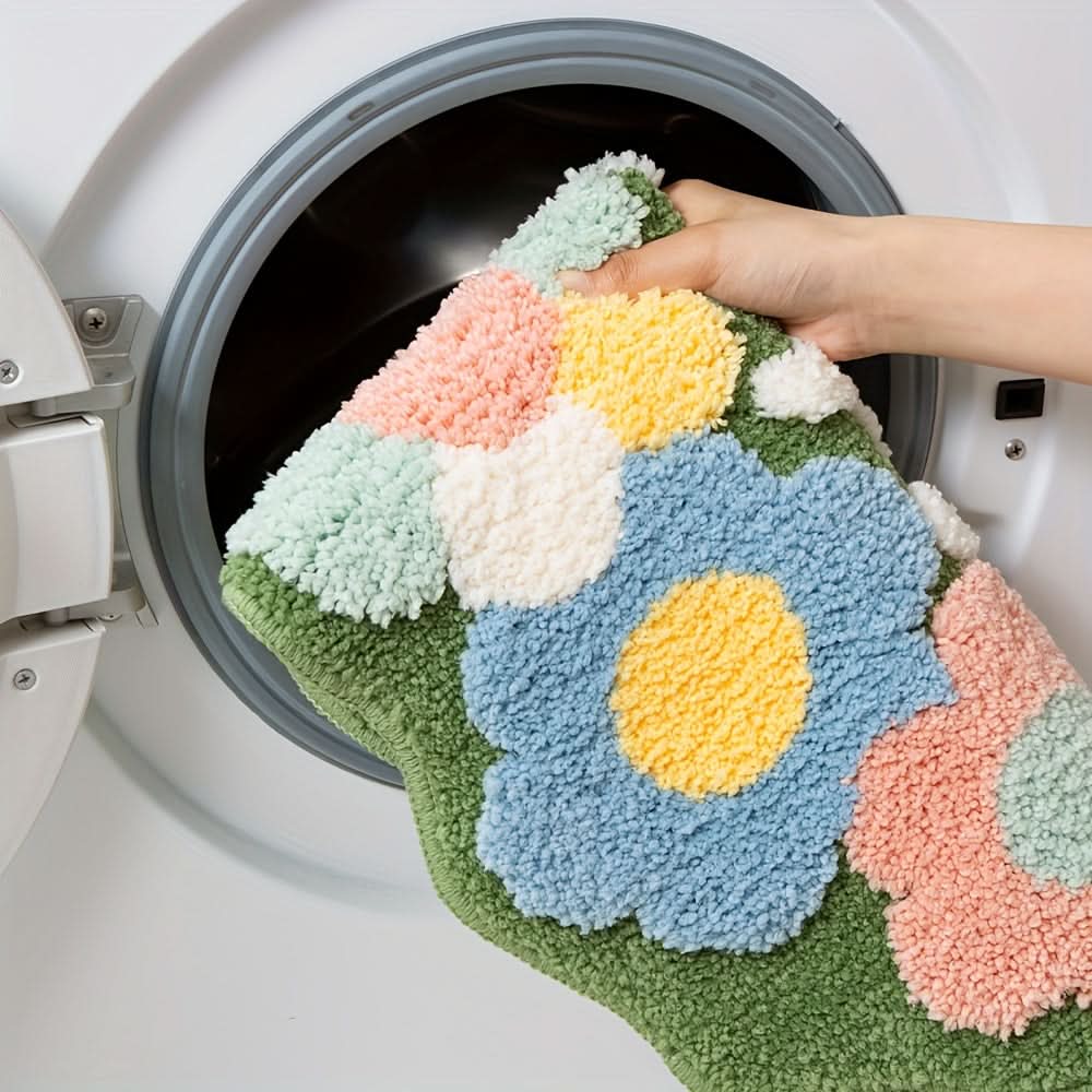 Skanto | FlorSoft - Ekstra absorberende bade matte med blomster mønster