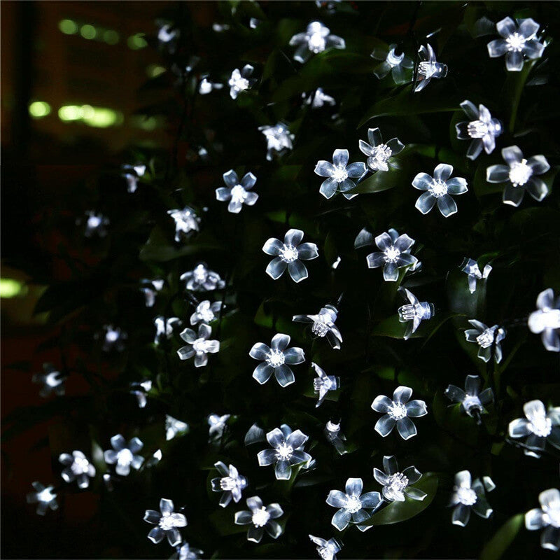 Norvo | LED Solar Sakura String Lights Vanntette Utendørs Fe Blomster Lys