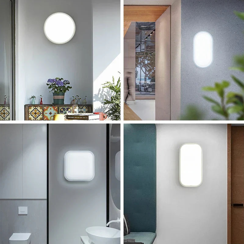 Vanntett LED Fukt Rom Taklampe – Ideell for Bad, Kjøkken, og Kjeller | Skanto