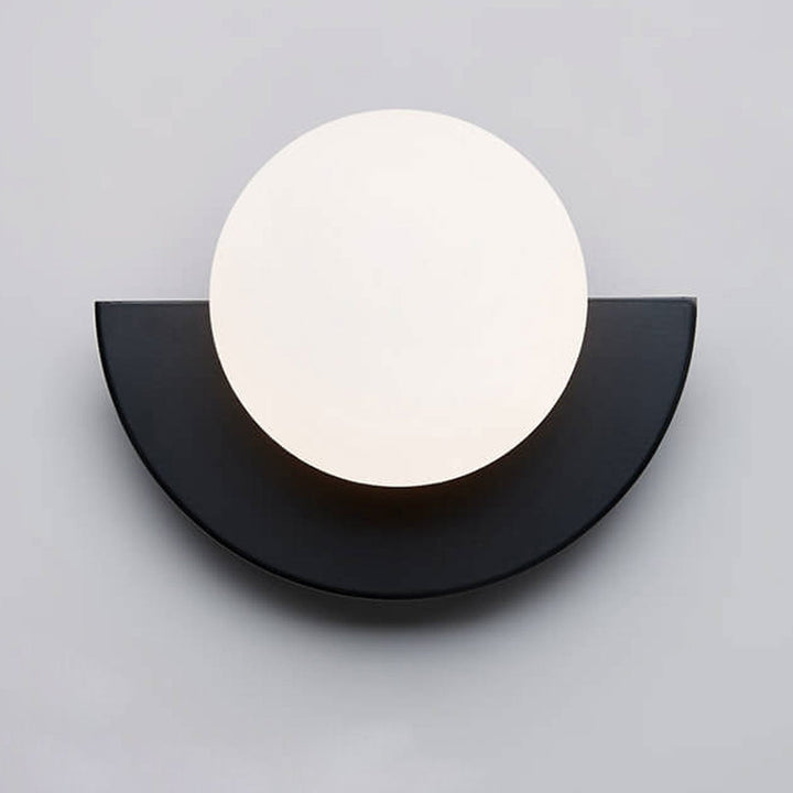 Skanto | Glass Globe Wall Light with Colourful Base