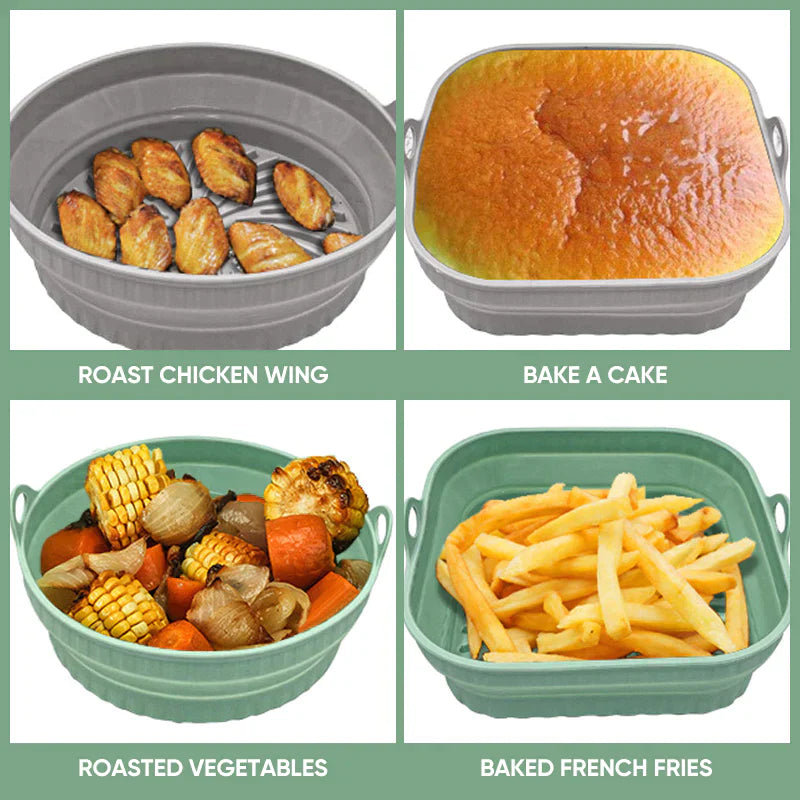 Air Fryer Silikon Grillpanne Gjenvendbar Bakeform | Skanto