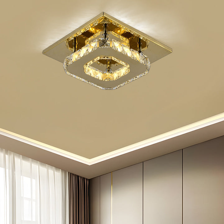 Skanto | Taklampe Krystall LED Moderne Innfelt Armatur