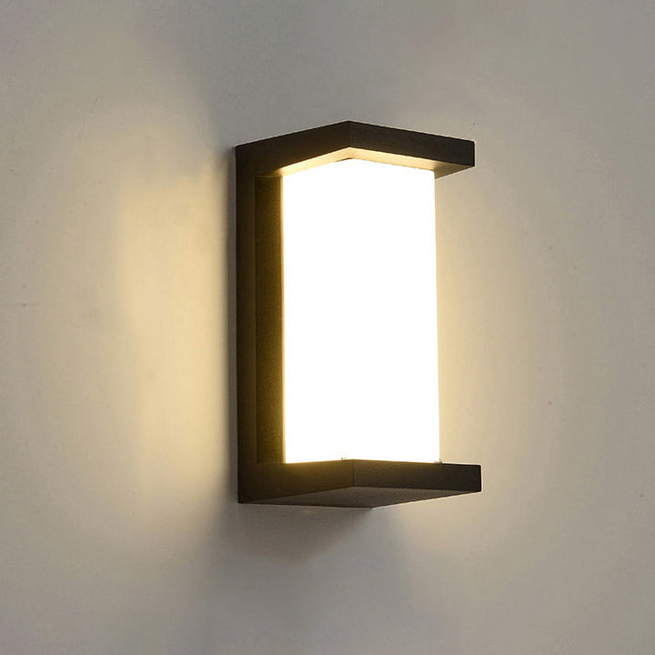 Moderne Kreativ Geometri Aluminium Utendørs Vanntett LED Vegglykt Lampe | Skanto