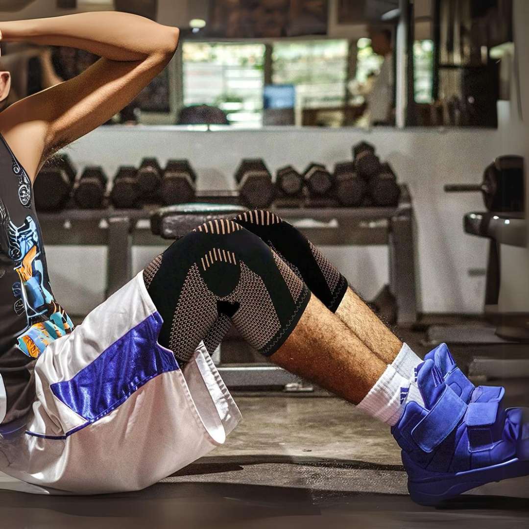 CopperFlex Kneebånd med kompresjon | for smertelindring - støtte - mobilitet - perfekt for utøvere, arthritis, seniorer og skadegjenoppretting Skanto
